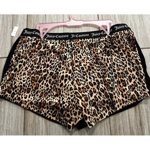 Juicy Couture 2-Pack Sleep Lounge Shorts- Animal Print/Black - XL